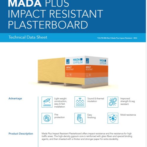 Mada Plus Impact Resistant Plasterboard